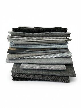 20 Designer Upholstery Fabric Remnants Gray | Quilting Squares Craft Textile